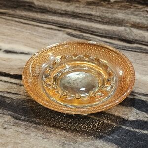 Elegant Marigold Vintage Glass Ashtray